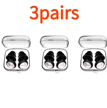 1/2/3Pairs Sleep Soundproof Earplugs Motorcycle Noise Reduction Earplugs Anti-Noise Mute Earplugs Portable Motorcycle Equipment