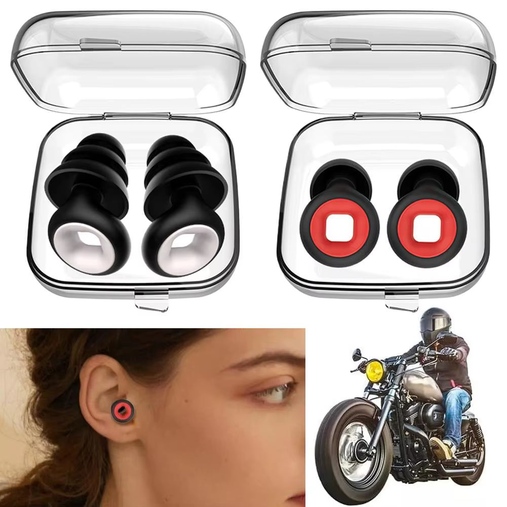 1/2/3Pairs Sleep Soundproof Earplugs Motorcycle Noise Reduction Earplugs Anti-Noise Mute Earplugs Portable Motorcycle Equipment
